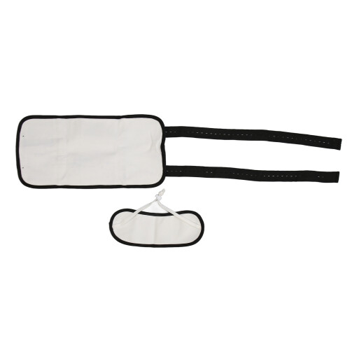 (Black) Castoröl-Pack Set Einstellbar Gurt Taille Hals Weiß 2