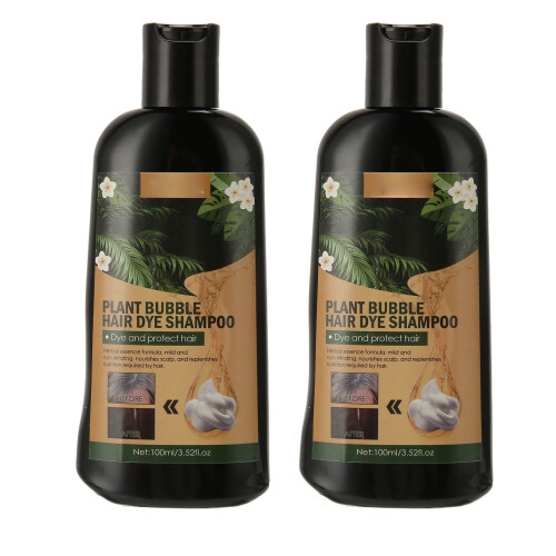 2x Haarfarb-Shampoo 100ml mit Pflanzenextrakt schnell färbend 2