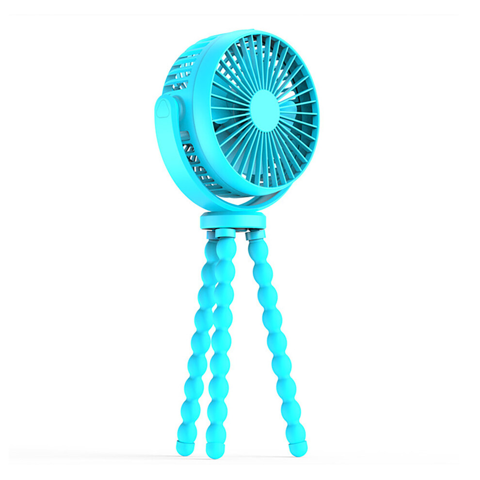 (Navy Blue) Handheld Stroller Fan Battery 360 Rotating Clip On 2600Mah Black 461605388809