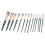14-teiliges Make-up-Pinselset Synthetik mit PU-Tasche 2