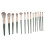 14-teiliges Make-up-Pinselset Synthetik mit PU-Tasche 3