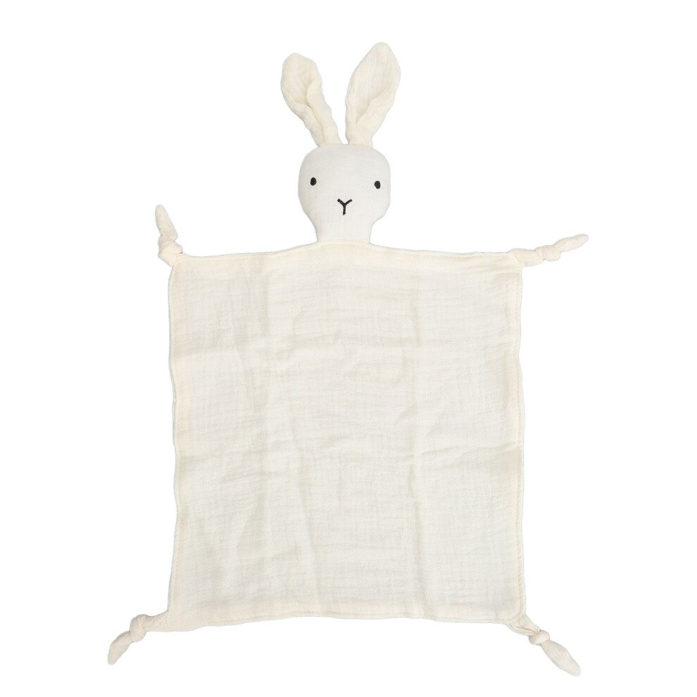 Bunny Security Blanket Double Layer Cotton Soft Lovey for Sleeping