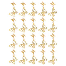 (Gold) 20x Schmetterlings-Anhänger Legierung DIY Schmuck Silber