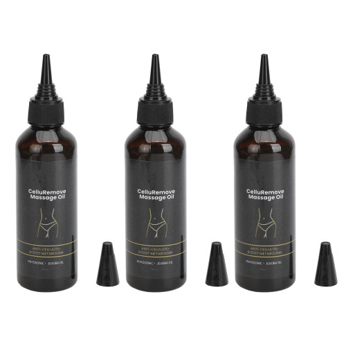 3 Stk Cellulite-Massageöl 100ml Feuchtigkeitsspendend Hautstraffend 1