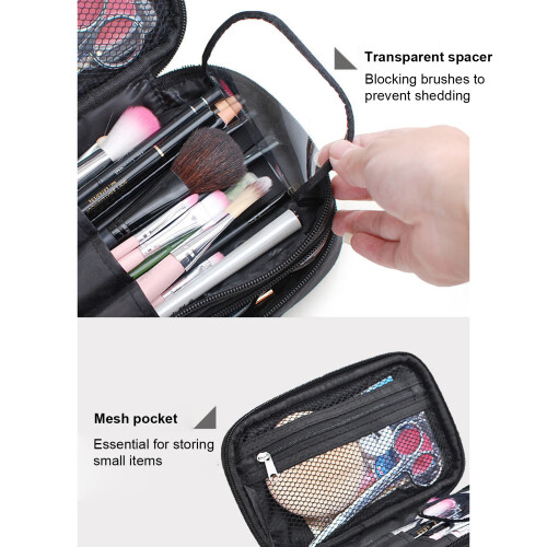 Double Diamond Lattice Waterproof Cosmetic Bag Large Capacity 1