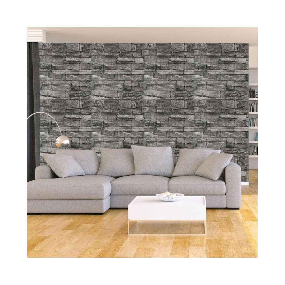 (Default) 10Pcs Large 3D Soft Tile Brick Wall Sticker Self Adhesive Waterproof Foam Panel Decorative Wallpaper 5071832452881