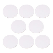 8Stk Weiße Runde DIY Leinwandplatten Canvas Und Stabilem Karton