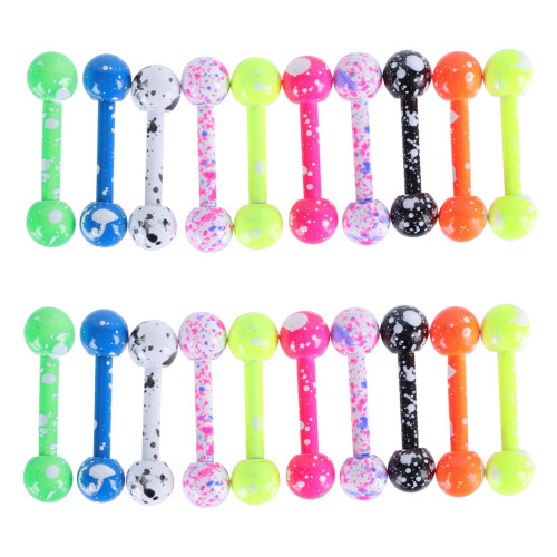 20Pcs Hantel Örhängen Öronnappar Accessoarer