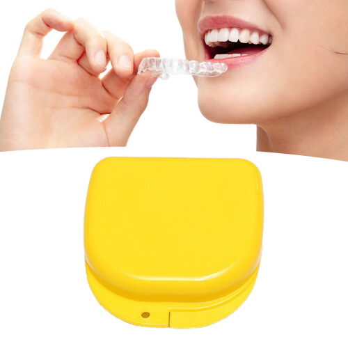 (Yellow) Geel Draagbare Retainer Doos Stofvrij 2