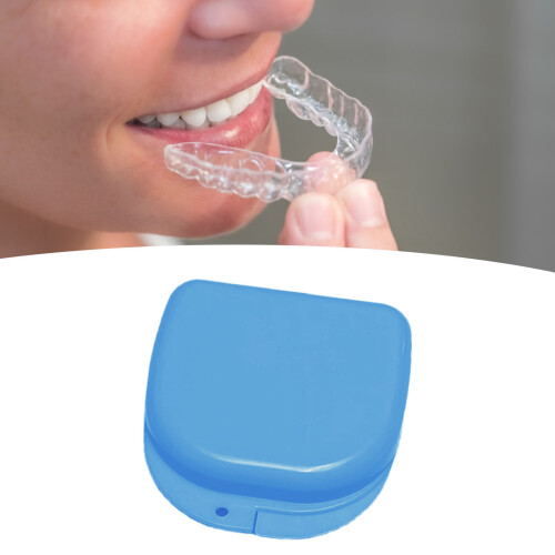 (Skyblue) Geel Draagbare Retainer Doos Stofvrij 1