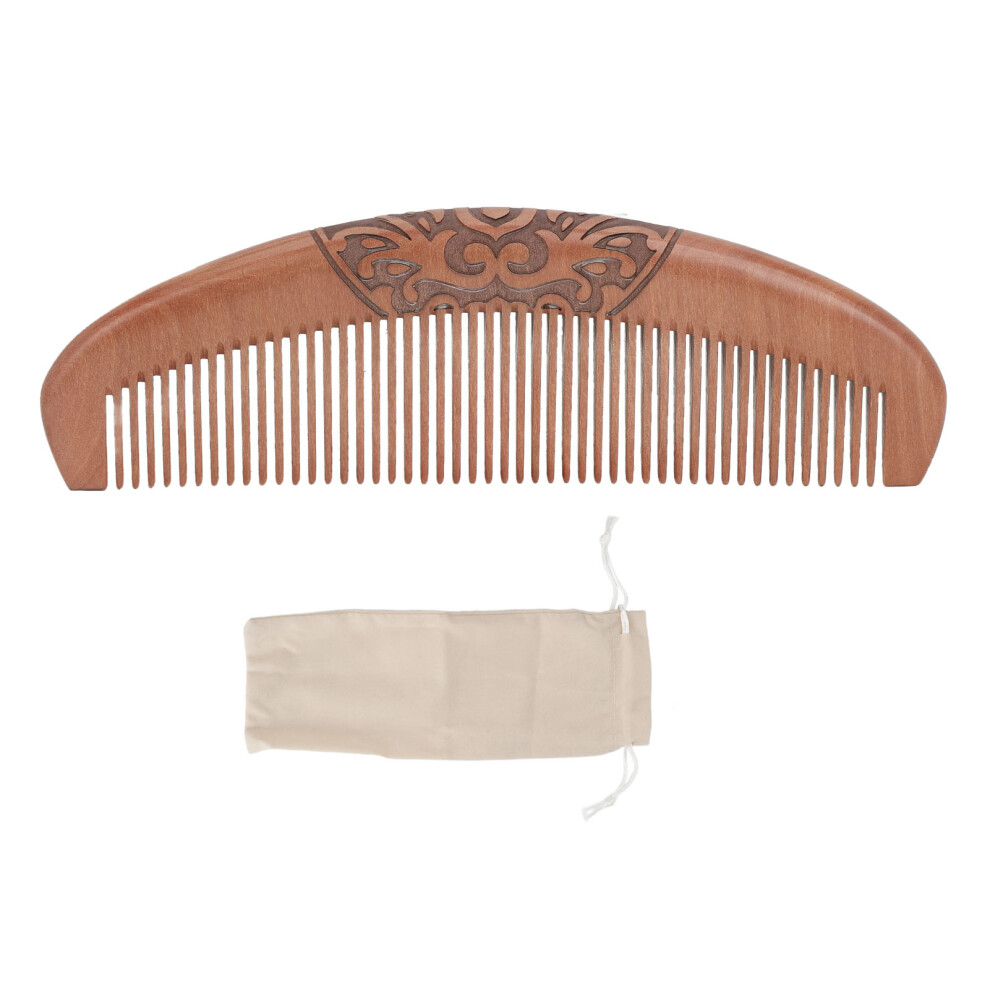 Unisex Sandalwood Comb Fine Teeth Scalp Massage Wooden Hair Comb