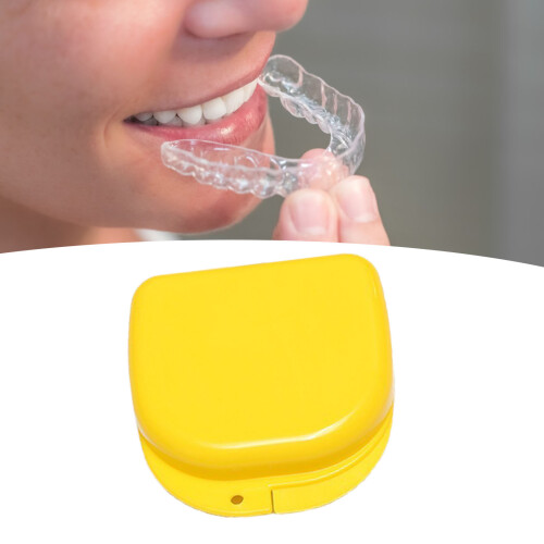(Yellow) Geel Draagbare Retainer Doos Stofvrij 1