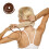 1St Verstelbare Ponytail Houder Van Bruin PU Leder Met 5