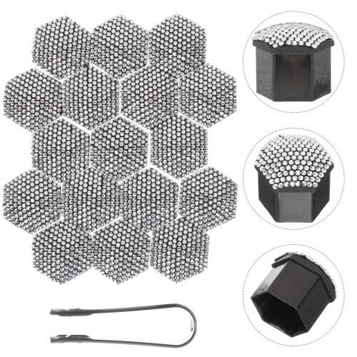 20Pcs Fälgmutterhöljen Bling Hjulhattsaccessoarer För Kvinnor 1