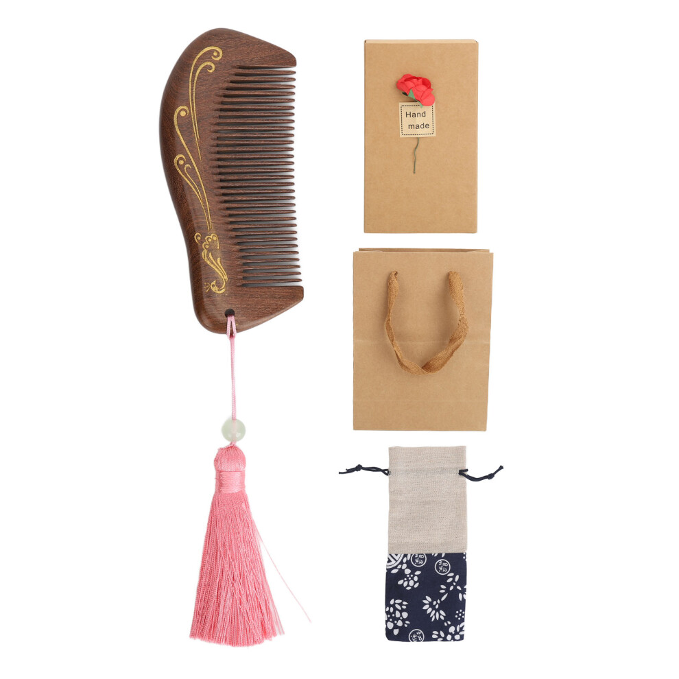 Wooden Comb Vintage Prevent Static Reduce Split Ends Scalp Massage