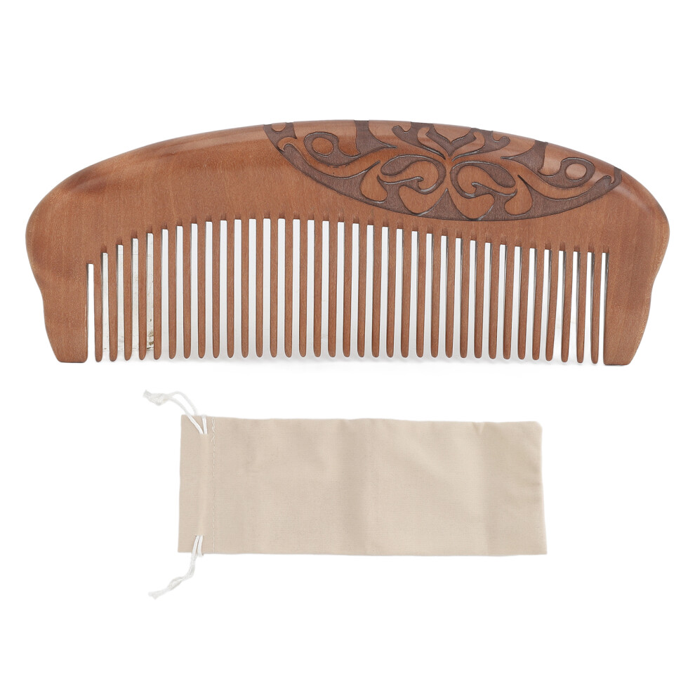 Unisex Wooden Hair Comb Fine Tooth Scalp Massage Sandalwood