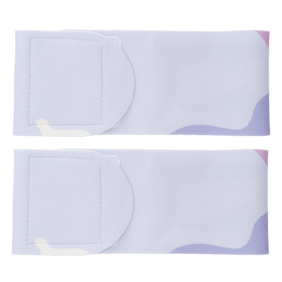 Purple/Yellow () 2 Pcs Faux Suede Anti-Aging Neck Wrinkle Patches