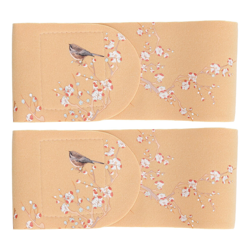 Yellow (Yellow) 2 Pcs Faux Suede Anti-Aging Neck Wrinkle Patches