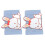 (Blue) 2 Pcs Gel Neck Wrinkle Wrap Washable Reusable Rabbit Pattern Blue 5
