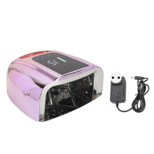 (EU Plug) 96W Rechargeable LED Nail Dryer Purple