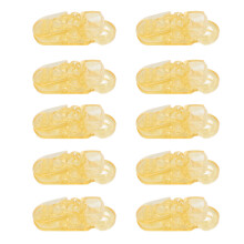 10x transparente gelbe Lanyard-Clips für Schallverstärker