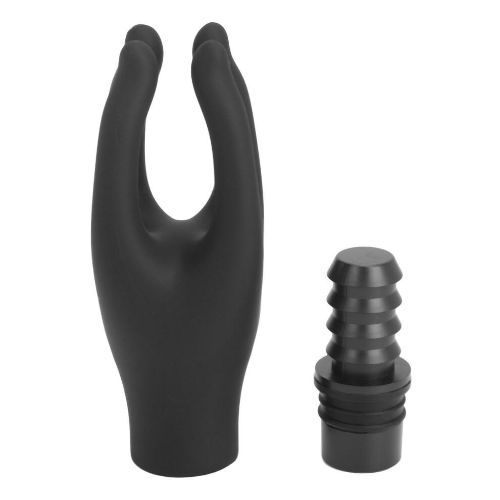 Black Fascia Massage Head 4-Finger Silicone Attachment 0.71-0.75In