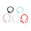 10pcs Silicone Sound Amplifier Lanyard, 5 Colors 5
