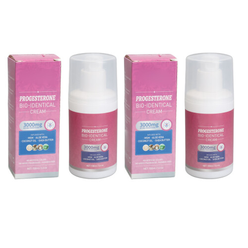 2Pcs Menopause Relief Cream Bioidentical Progestin 100ml