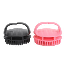 2x Silicone Scalp Massage Shampoo Brush Pink/Black