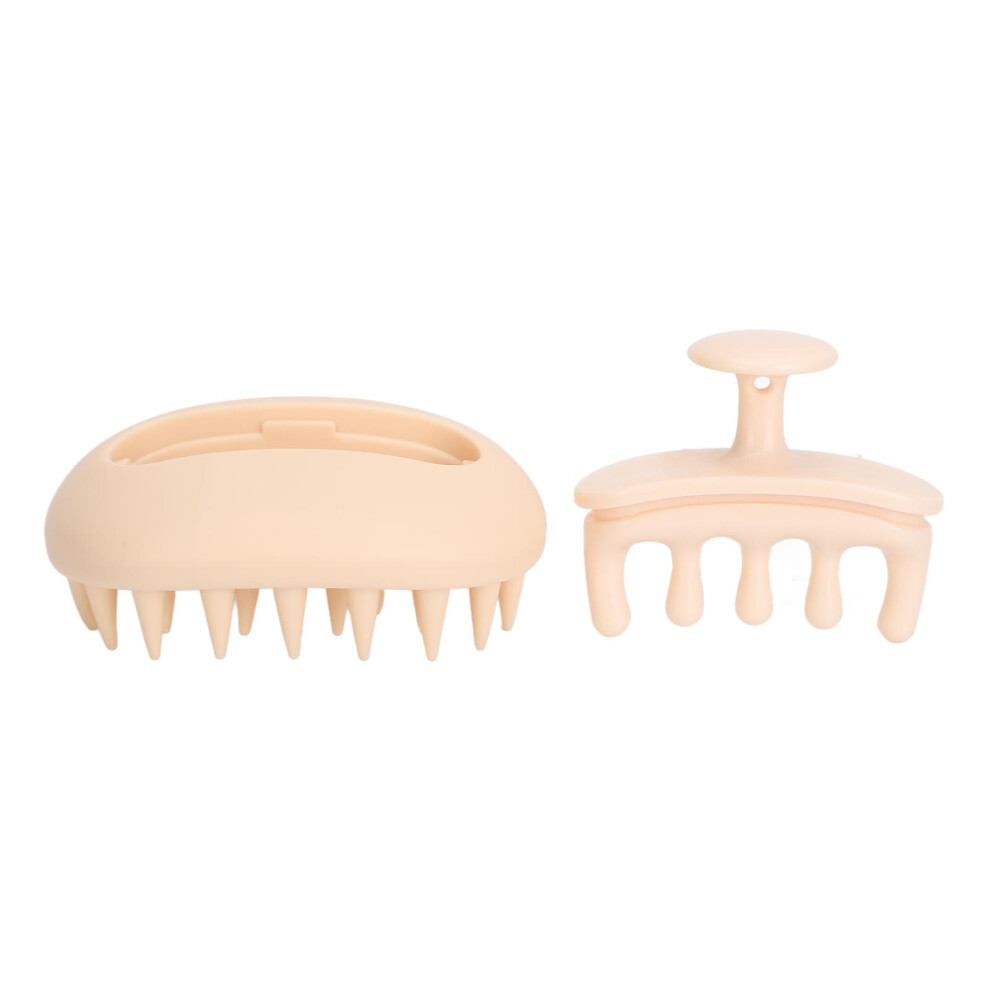 Unisex 2Pcs Scalp Combs Portable Hair Scrubber Meridian Shampoo Brush