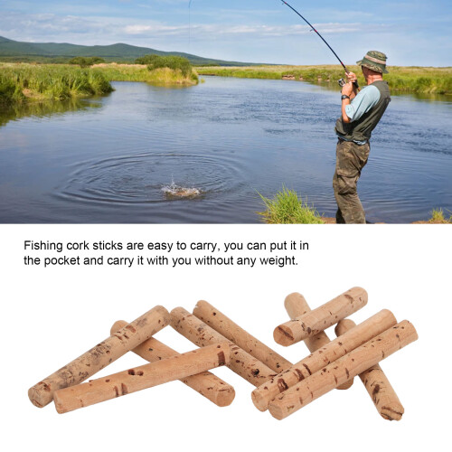 10 Stück Eichenkorke für Karpfischerei, 8 mm, 5 cm Länge 2