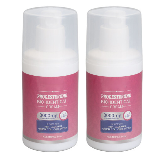 2Pcs Menopause Relief Cream Bioidentical Progestin 100ml 2