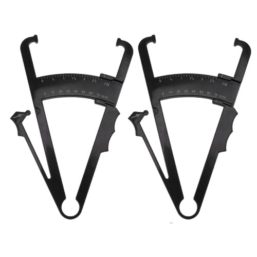 2pcs Handheld Body Fat Caliper Accurate Skinfold Measurement Device