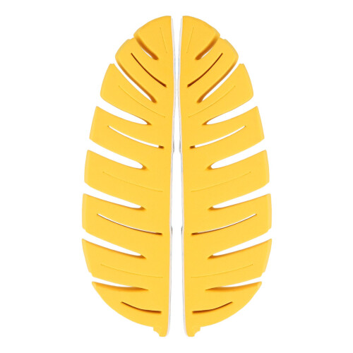 (Yellow) 2Pcs Leaf-Shaped Makeup Brush Drying Rack (Yellow)