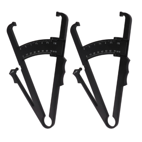 2pcs Handheld Body Fat Caliper Accurate Skinfold Measurement Device 2