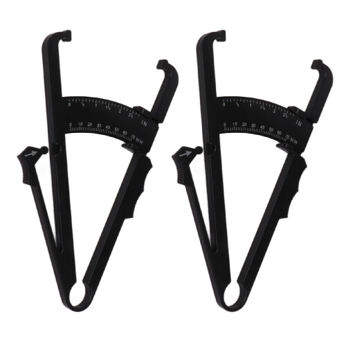 2pcs Handheld Body Fat Caliper Accurate Skinfold Measurement Device 1