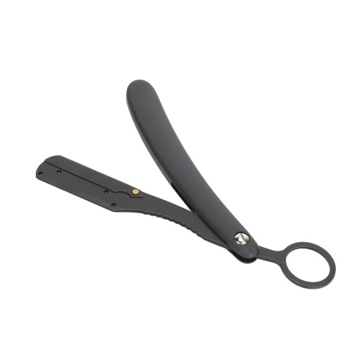 Faltbares Bartmesser Vintage Edelstahl Halter 2