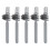 (Grey) 5x Kamm-Reinigungsbürste, langgriffig 1