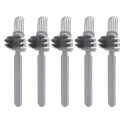 (Grey) 5x Kamm-Reinigungsbürste, langgriffig