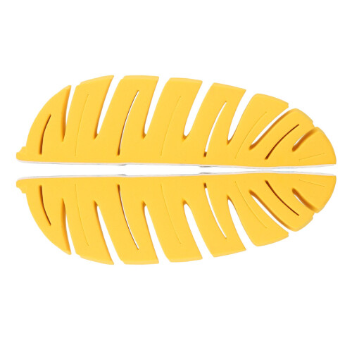 (Yellow) 2Pcs Leaf-Shaped Makeup Brush Drying Rack (Yellow) 2