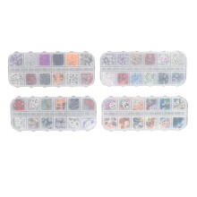 Halloween Nail Art Sequins Skull Pumpkins 3D Decals