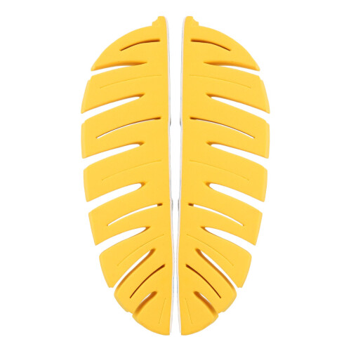 (Yellow) 2Pcs Leaf-Shaped Makeup Brush Drying Rack (Yellow) 1
