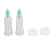2pcs Finger Cupping Therapy Cups with Silicone Flat Elbow Rings