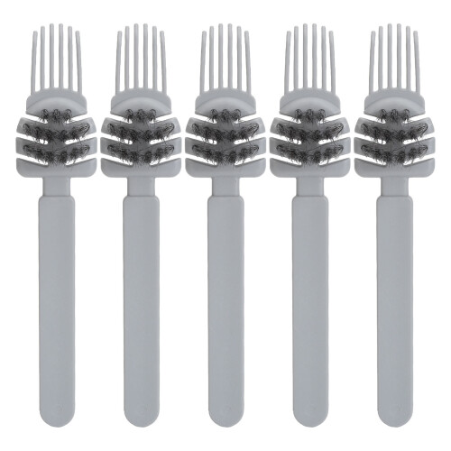 (Grey) 5x Kamm-Reinigungsbürste, langgriffig 2