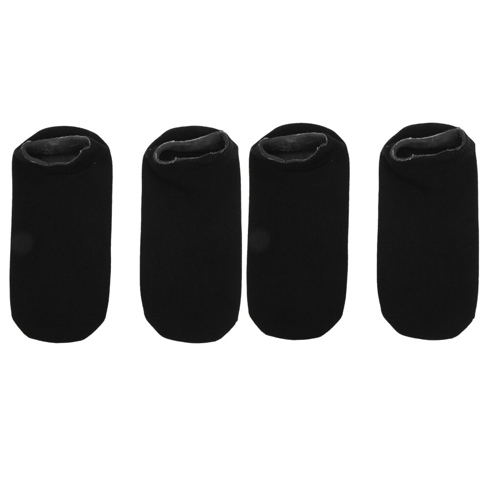Black 2 Pairs Deep Moisturizing Reusable Foot Gel Socks