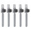 (Grey) 5x Kamm-Reinigungsbürste, langgriffig 2