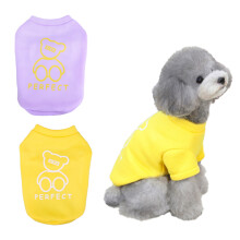 2-pack katttröjor för katter - Pullover Kitten Sports Fan Pet T-shirts med ärmar (gul+lila)