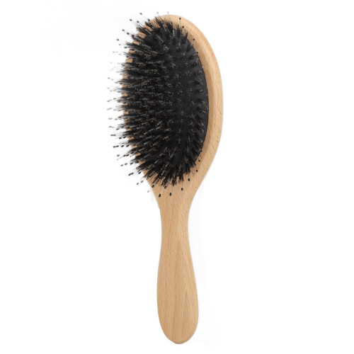 Ovale Houten Handvat Kussen Styling Haarborstel 1