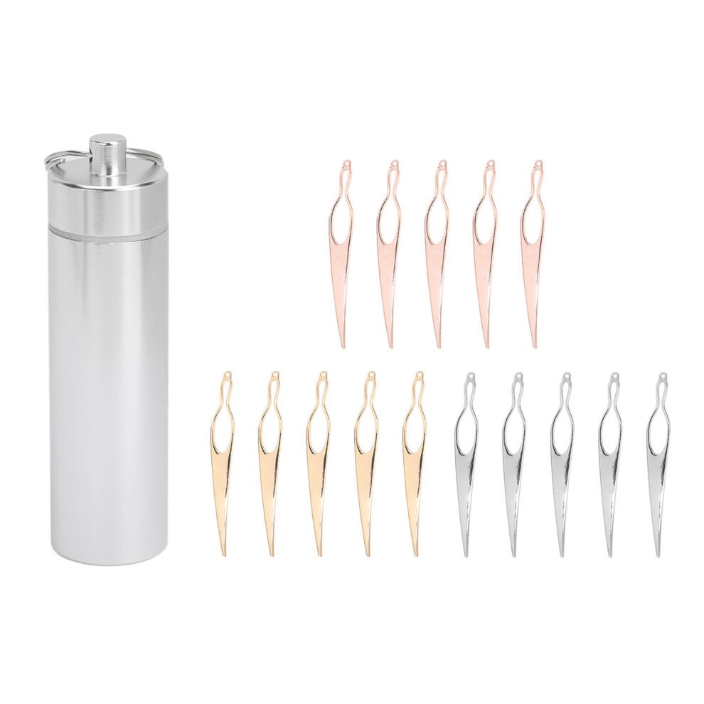 Unisex 15Pcs Dreadlock Interlocking Tool Sisterlock Needle With Jar