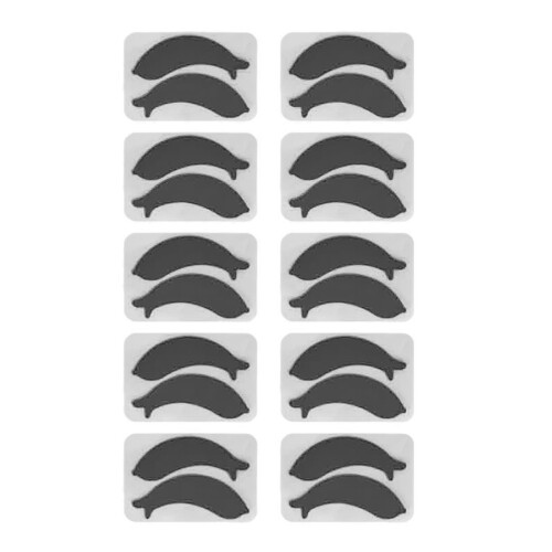 (Black) 10 Paar Silikon-Wimpernpatches untere Augen